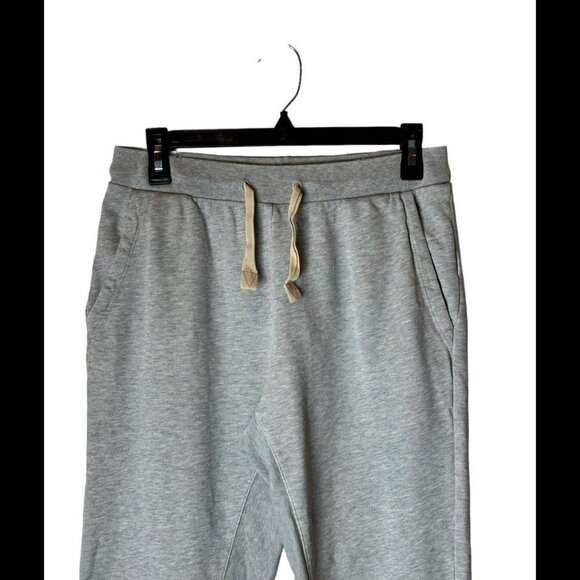 Frame Gray Distressed Organic Pima Cotton Elastic Tie Waist Jogger Pants Size XS - Picture 4 of 13